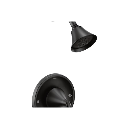 Moen Glyde Matte black Posi-Temp(R) shower only MT2742BL